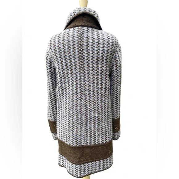 Authentic Missoni Italy Car Coat in Tweed with Crochet Accent - Picture 2 of 10